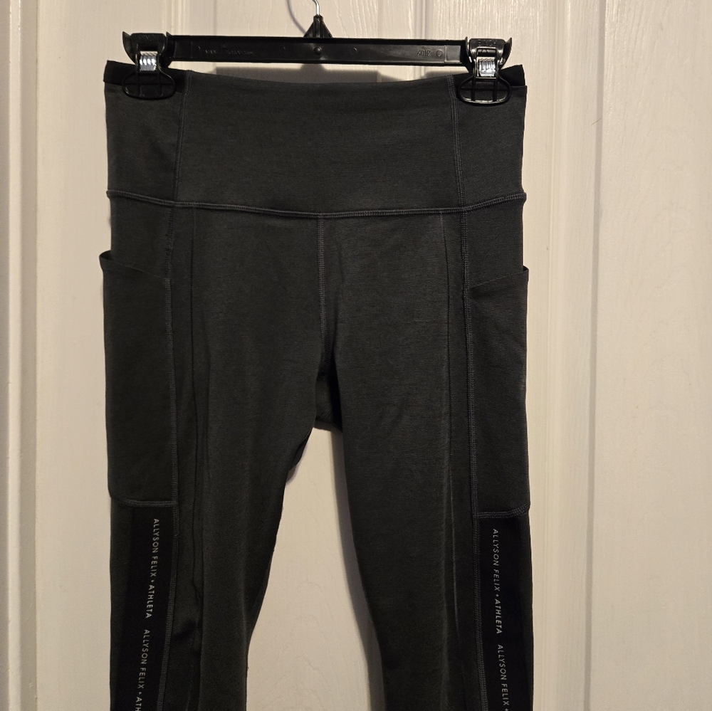 Allyson Felix & Athleta  Leggings Women's Size SP Color Dark Gray/Black - Picture 12 of 12